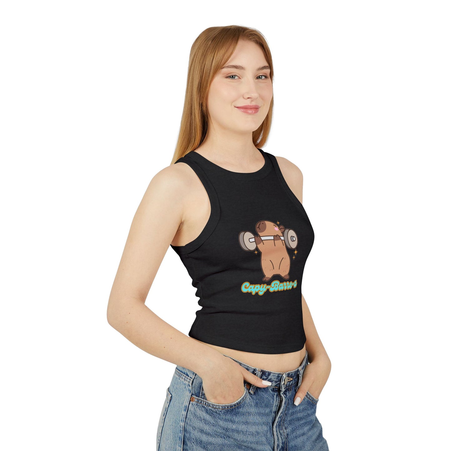 Capy-barre-a Crop Racer Tank Top