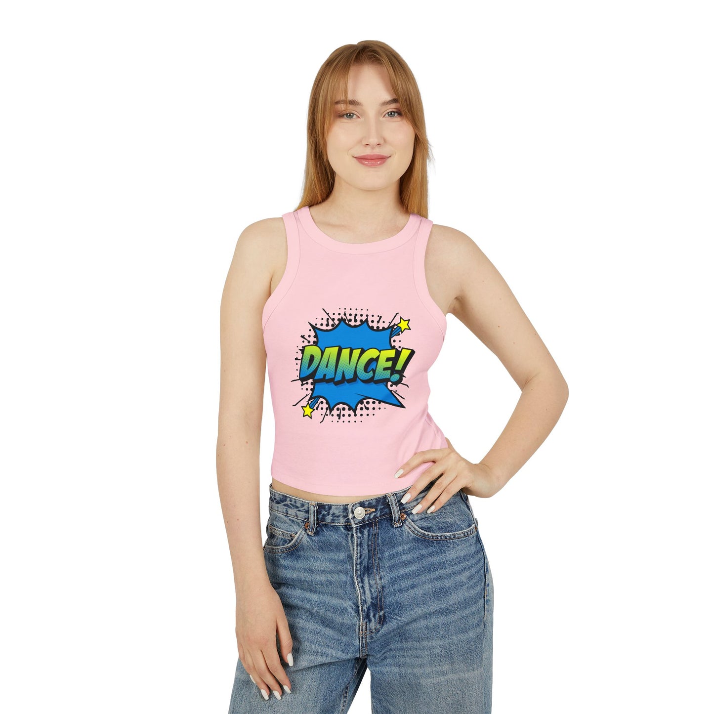 Comic Vibes - Dance! Women's Racer Tank