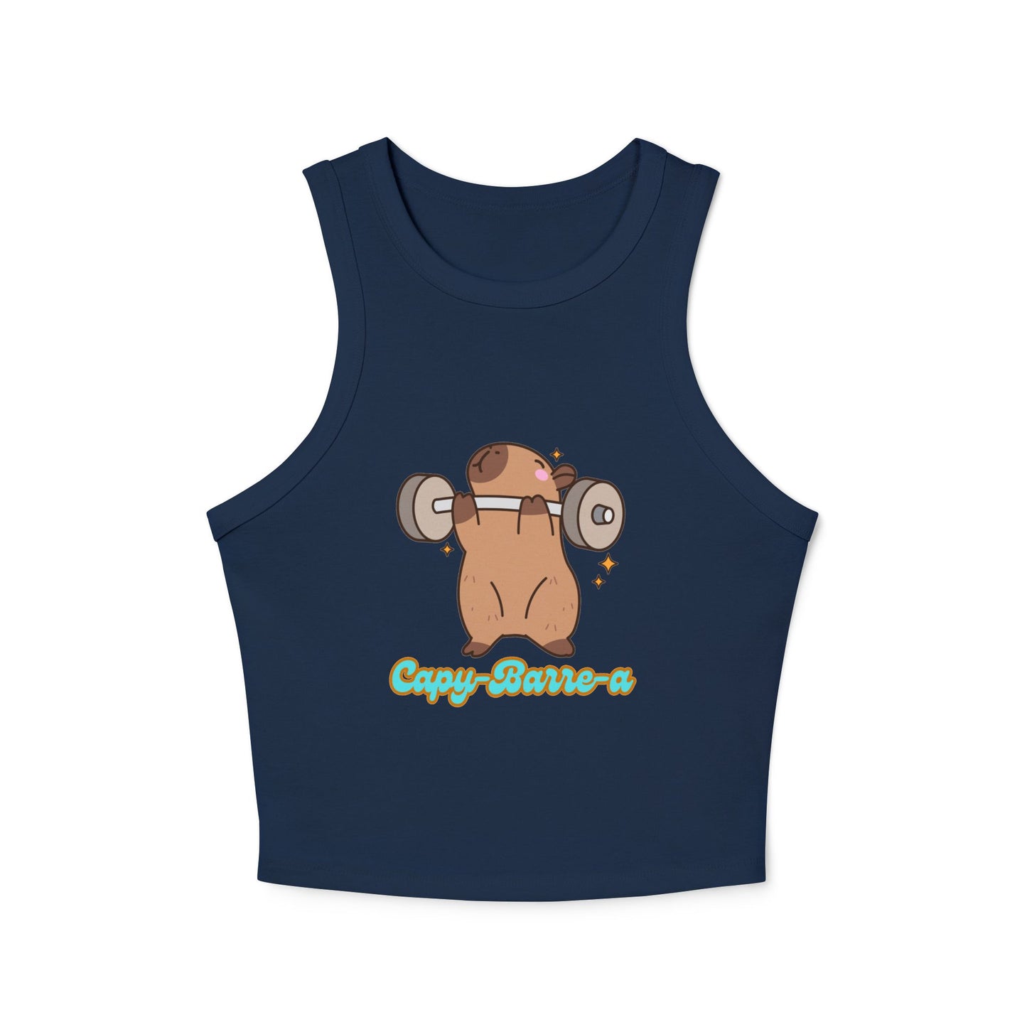 Capy-barre-a Crop Racer Tank Top