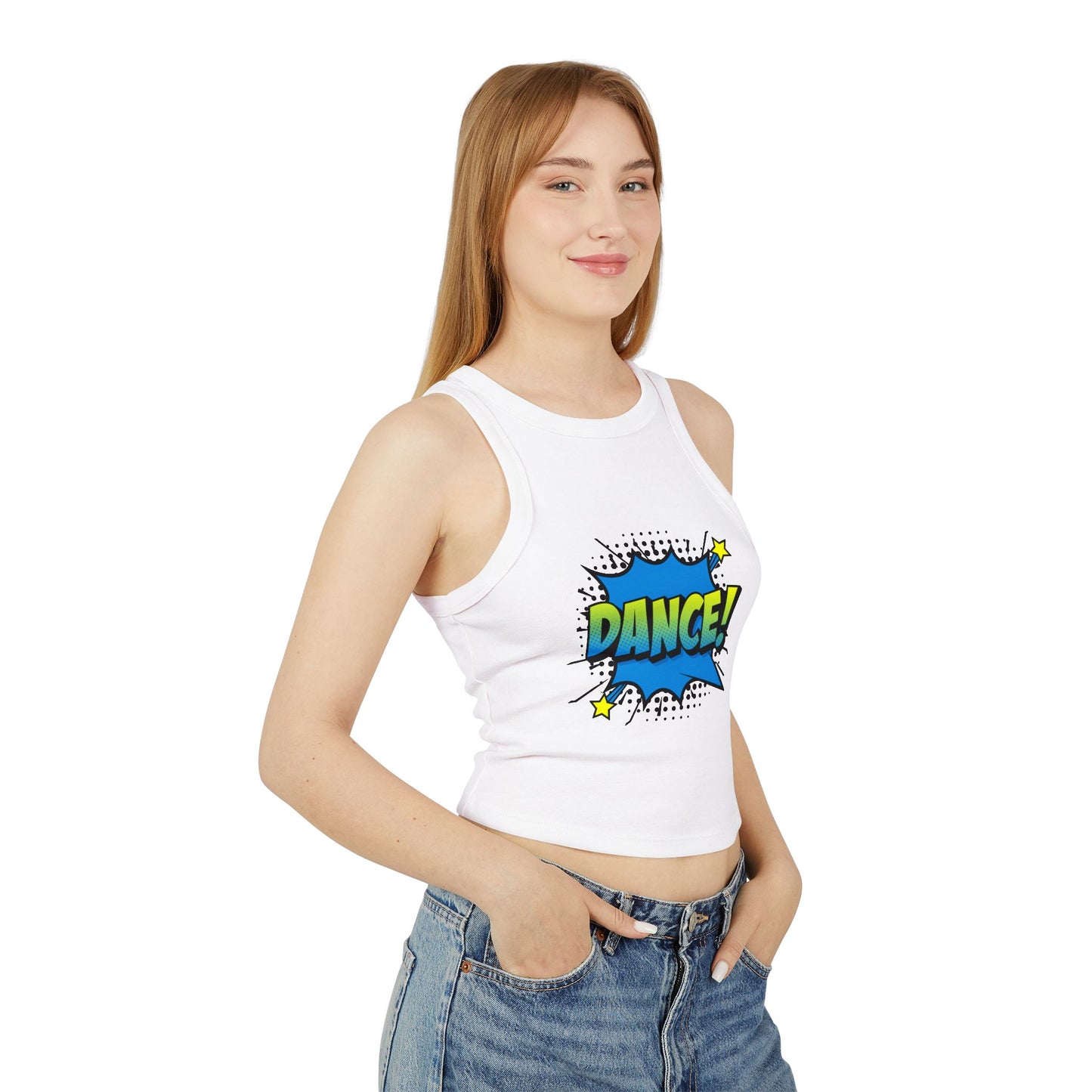 Comic Vibes - Dance! Women's Racer Tank