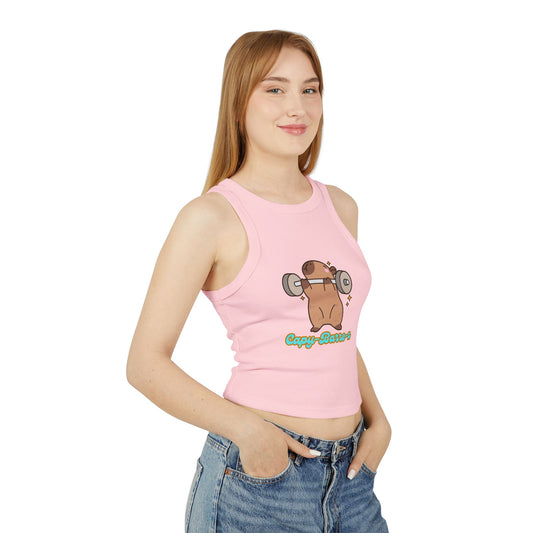 Capy-barre-a  Crop Racer Tank Top